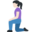 woman kneeling, light skin tone